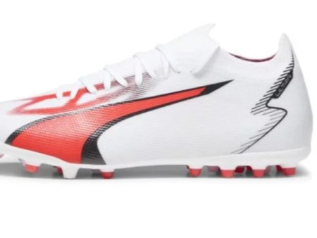 Botas de Fútbol Puma Ultra Match Mg Hombre roja