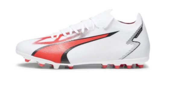 Botas de Fútbol Puma Ultra Match Mg Hombre roja